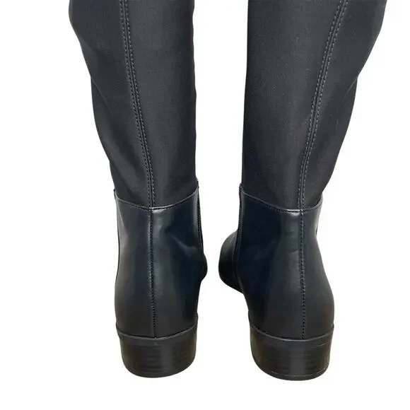 Michael Kors Bromley Flat Boots Faux Leather over the knee women’s 7.5 New - Picture 7 of 14